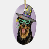 Halloween Rottweiler Keramisch Ornament (Rechts)