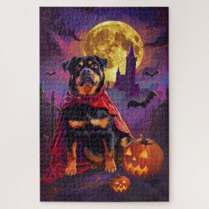 Halloween Rottweiler Vampier Pompoenen Eng Legpuzzel