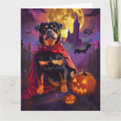 Halloween Rottweiler Vampire Pumpkins eng Kaart (Voorkant)