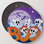Halloween Round Button/Cute Ghost Ronde Button 6,0 Cm (Voorkant /achterkant)