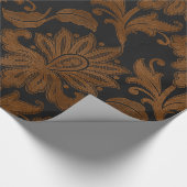 Halloween Royal Floral Damask Cadeaupapier (Hoek)