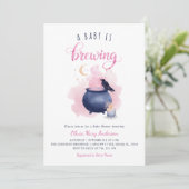 Halloween roze Baby shower Kaart (Staand voorkant)