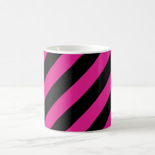 Halloween Roze en Zwarte Gestreepte Koffiemok