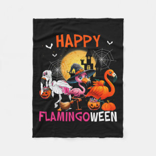 Halloween Roze Flamingo Kostuum Skeleton Witch Fleece Deken