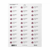 Halloween roze pompoen retour adres label (Full Sheet)