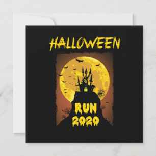 Halloween run 2020 Spooky Bats Moon Horror Gift Kaart