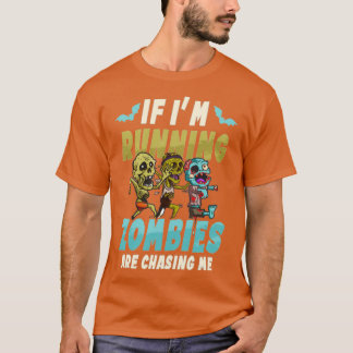 halloween runner _ als je zombies die me achtervol t-shirt