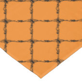 Halloween Rustic Geometric Squares Pattern Oranje Tafelkleed (Gekanteld)