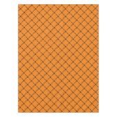 Halloween Rustic Geometric Squares Pattern Oranje Tafelkleed (Voorkant)
