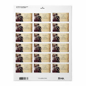 Halloween Rustic Gothic Skeleton Adres Label (Full Sheet)