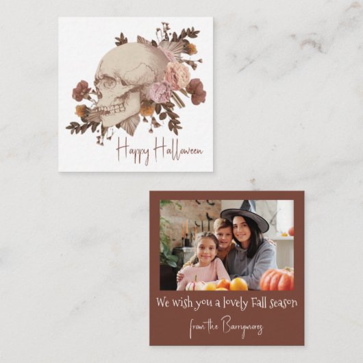 Halloween Rustic Notitiekaartje (Voorkant / Achterkant)