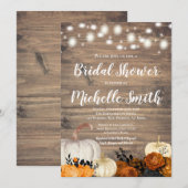 Halloween Rustic Oranje Roos Vrijgezellenfeest Kaart (Voorkant / Achterkant)