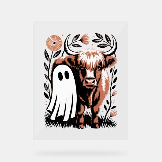 Halloween rustique du fantôme de vache des Highlan (Recto)