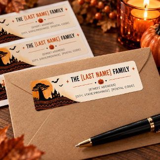 Halloween Safari Familie Labels