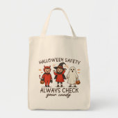 Halloween Safety Trick-or-Treat Bag Tote Bag (Voorkant)