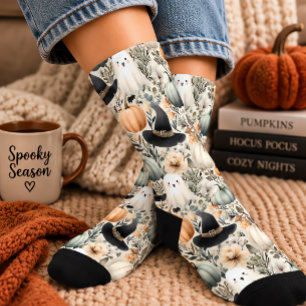 Halloween Sage Pompoen Geest Sokken
