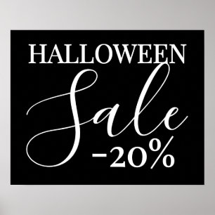 Halloween Sale Sign, 20% korting op de detailhande Poster