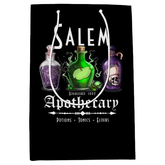 Halloween Salem Apothecary Potions Tonics Elixirs Medium Cadeauzakje (Voorkant)