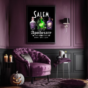 Halloween Salem Apothecary Potions Tonics Elixirs Perfect Poster
