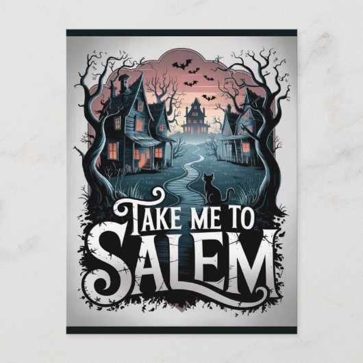 Halloween Salem Massachusetts Witch Lover Spooky Briefkaart (Voorkant)