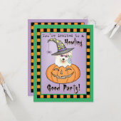 Halloween Samoyed Invitation (Devant/Arrière en situation)