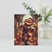Halloween Santa Briefkaart (Staand voorkant)