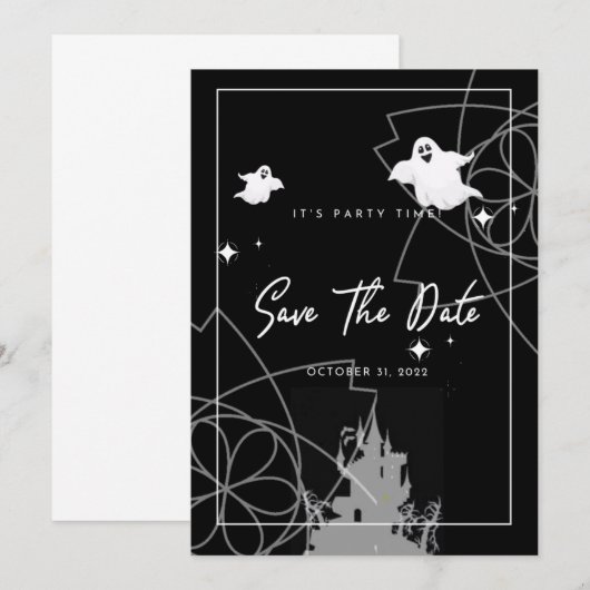 Halloween Save the Date (Devant / Derrière)