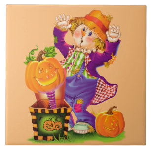 Halloween Scare Crow Tegeltje