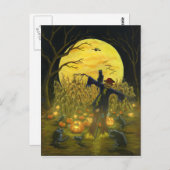 Halloween scarecrow briefkaart (Voorkant / Achterkant)