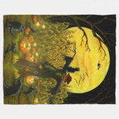 Halloween scarecrow in cornfield/pompoen patch fleece deken (Voorkant (Horizontaal))