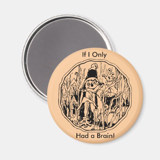 Halloween Scarecrow No Brain Magnet (Recto/Verso)