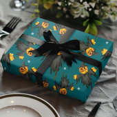 Halloween Scarecrow Pumpkins Pattern Cadeaupapier