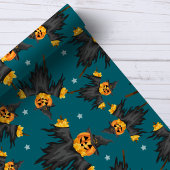 Halloween Scarecrow Pumpkins Pattern Cadeaupapier