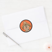 Halloween Scarecrow Ronde Sticker (Envelop)
