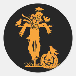 Halloween Scarecrow Silhouet Stickers