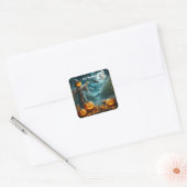 Halloween Scarecrow Vierkante Sticker (Envelop)