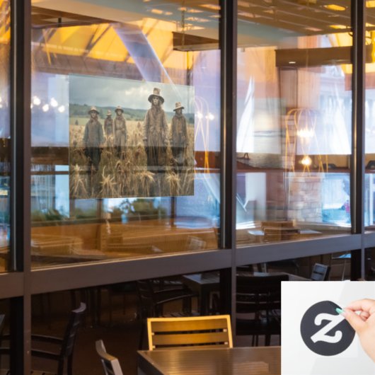 Halloween Scarecrow Window Cling Raamsticker (Restaurant Raam)