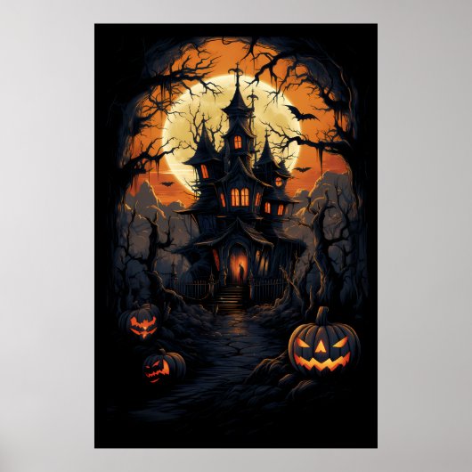 Halloween Scarecrow's Haunting Castle Poster (Voorkant)