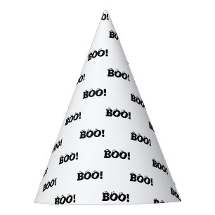 Halloween Scary Boo! Oogballen zwart wit grappig Feesthoedjes