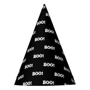 Halloween Scary Boo! Oogballen zwart wit grappig Feesthoedjes