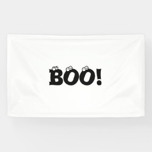 Halloween Scary Boo, zwarte witte decor Spandoek