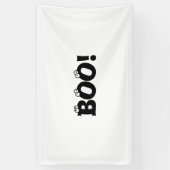 Halloween Scary Boo, zwarte witte decor Spandoek (Verticaal)