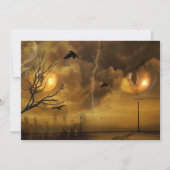 Halloween Scary Cat Eyes Party Invitation Kaart (Voorkant)