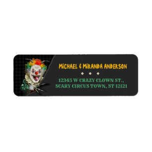 Halloween Scary Clown Adult Creepy Circus Party Etiket