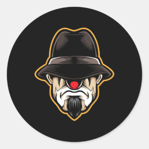 Halloween Scary Clown Cholo Gangster Ronde Sticker