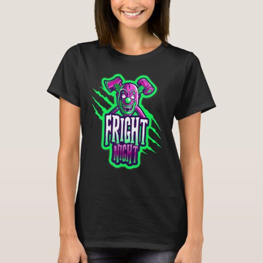 Halloween Scary Clown Fright Night 1 T-shirt (Voorkant)
