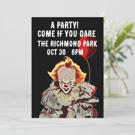 HALLOWEEN SCARY CLOWN INVITATIONS (Debout devant)
