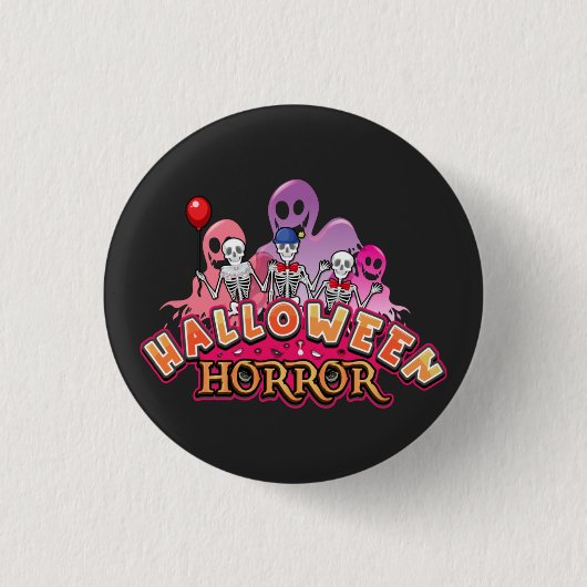 Halloween Scary Clowns Horror Ronde Button 3,2 Cm (Voorkant)