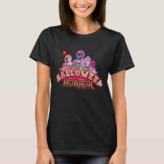 Halloween Scary Clowns Horror T-shirt (Voorkant)
