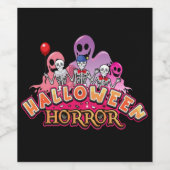 Halloween Scary Clowns Horror Wijn Etiket (Enkel label)